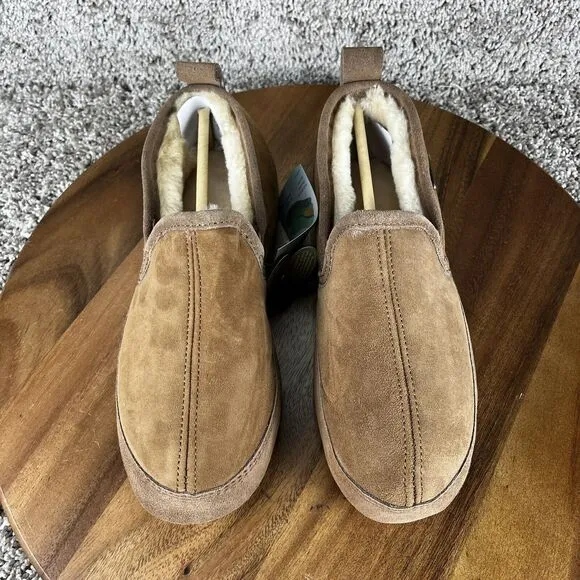 ACORN Mens Size 7 Romeo II Sheepskin Slipper Cloud Cushion Comfort Shoes NEW