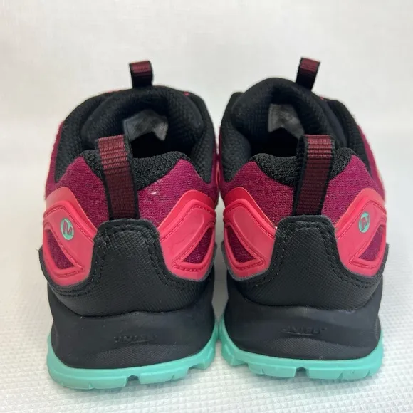 Merrell Women’s Capra Bolt Low WP Hiking Shoes Pink Blue Size 7