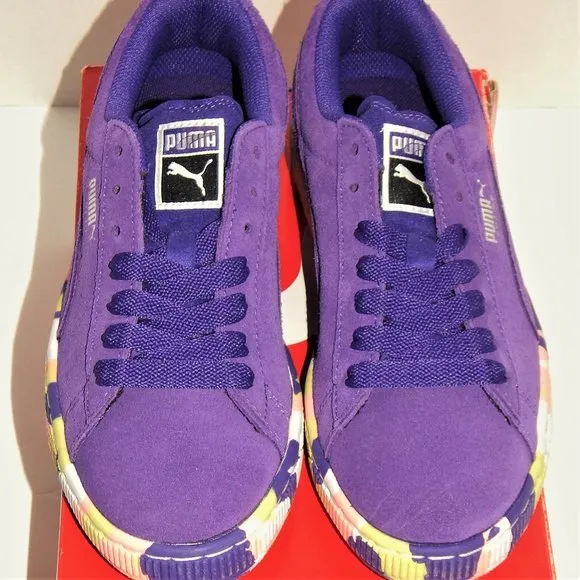 NWT PUMA Youth 5.5, Women's equivalent 6.5-7 athletic shoes sneakers Purple